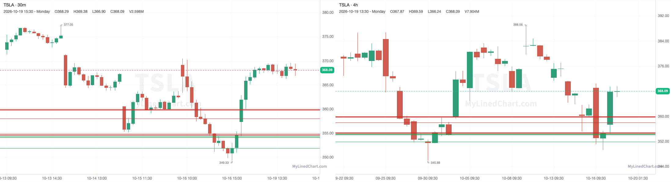 TSLA October 19th review chart