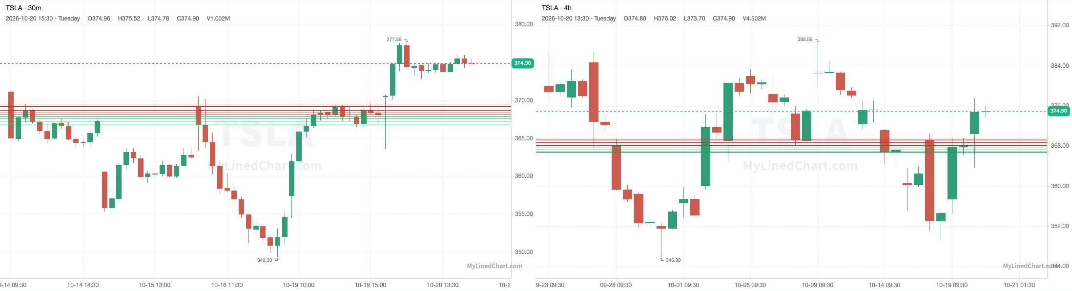 TSLA October 20th review chart