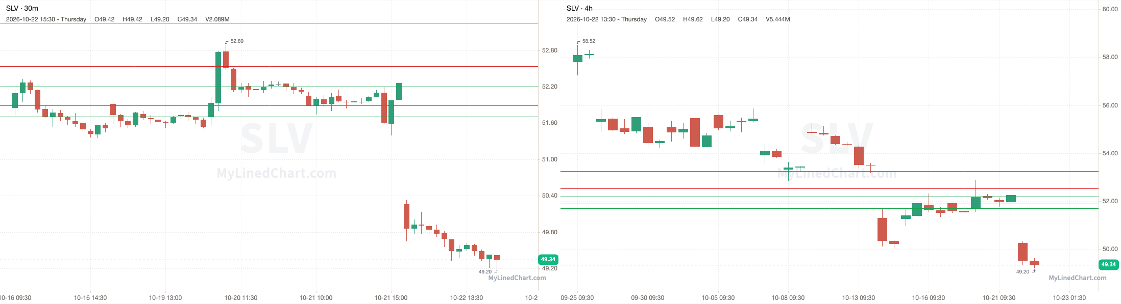 SLV grafico di revisione del 22 ottobre